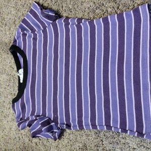 Purple striped crop top